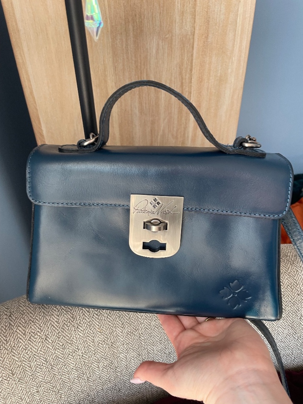 NWOT Patricia Nash Carisbrooke in denim / navy / sapphire blue